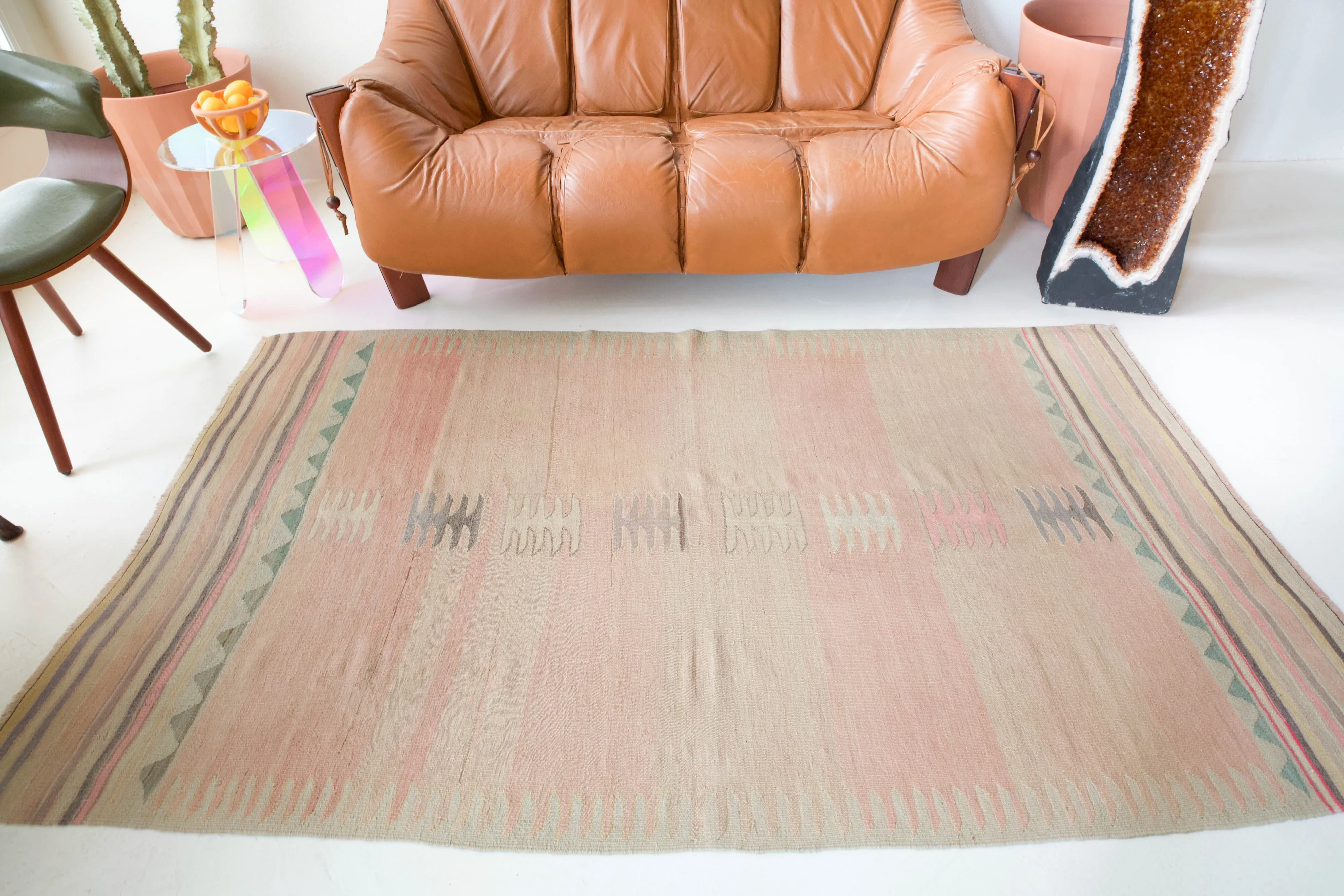 Vintage Bodrum Bos Kilim Rug 4'5"x7'4"