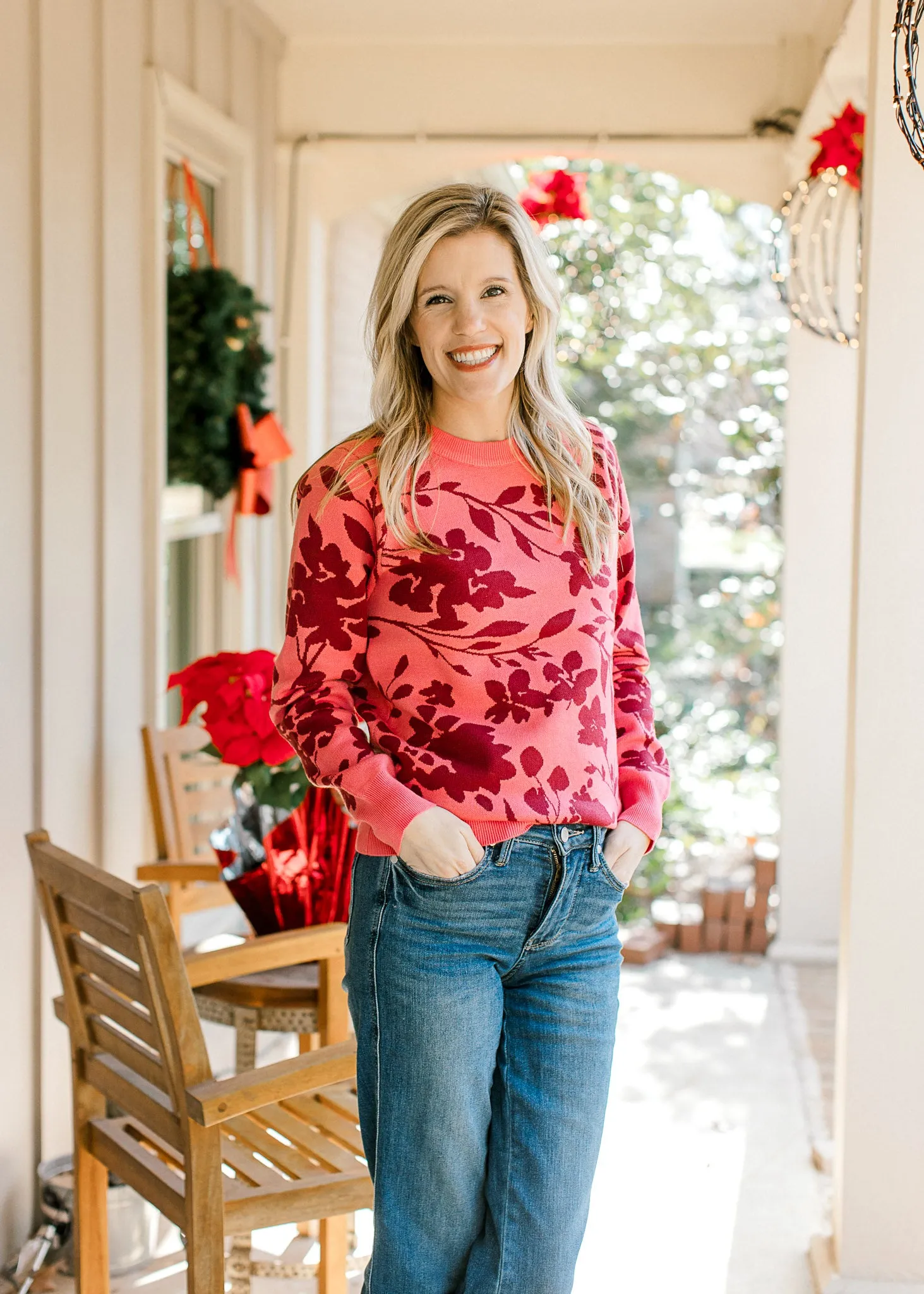 Warm Hues Floral Sweater