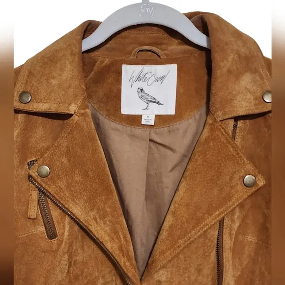 White Crow Westerner Tan Suede Leather Fringe Jacket