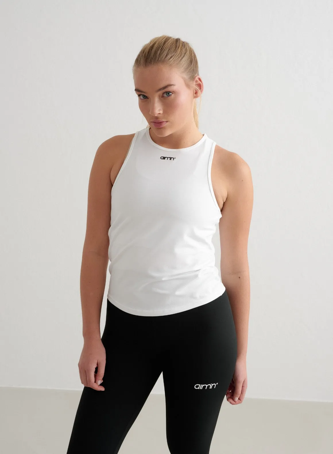 White Soft Basic Singlet