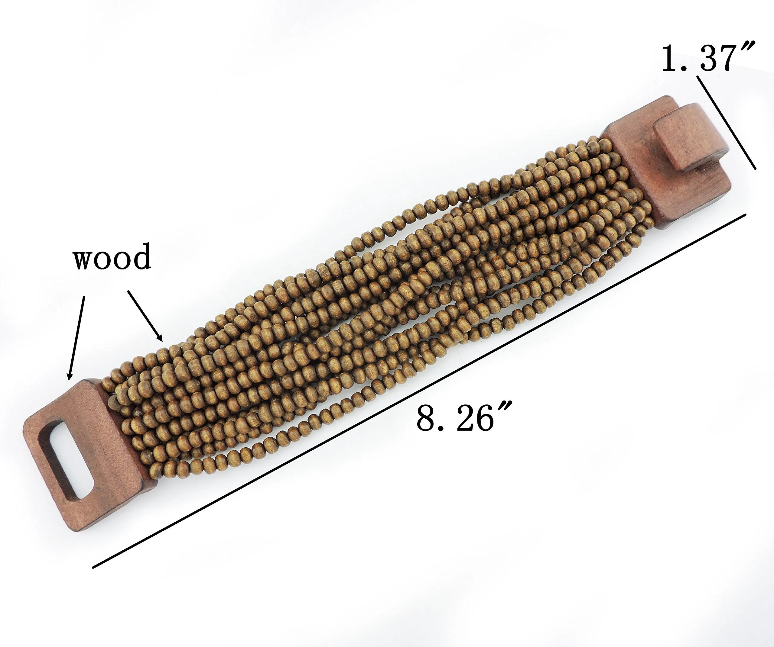 Wooden Beaded Bangle