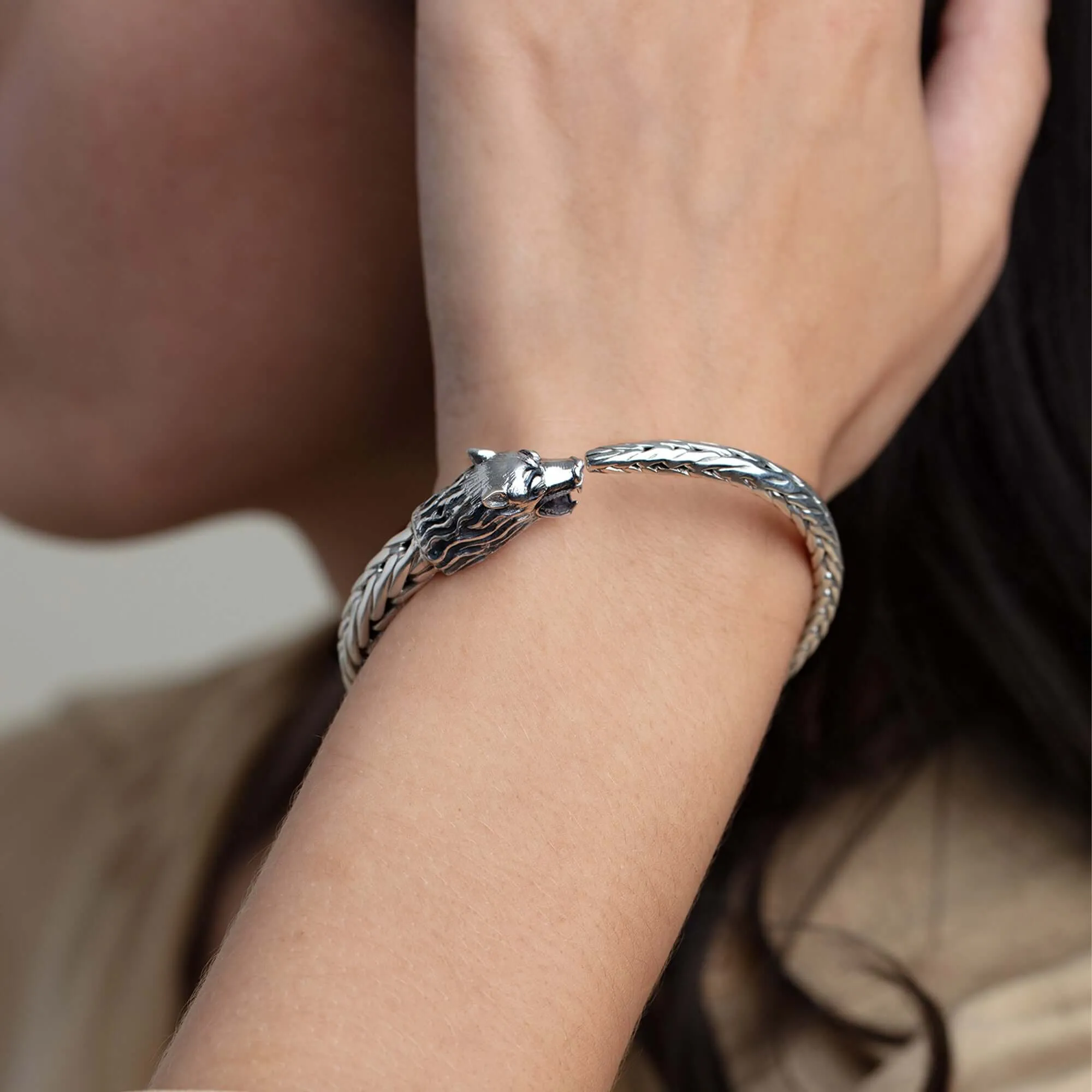 Woven Creatures Dragon Bangle