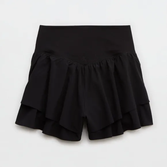 XXS,XS,S,M: Aerie Flirty Ruffle, Tiered Stretch Shorts