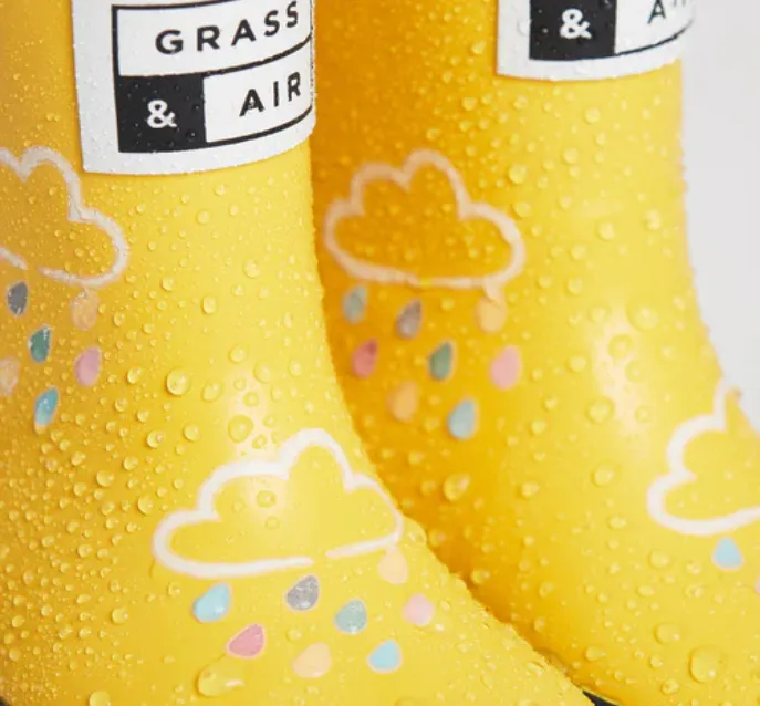 Yellow Colour-Changing Kids Wellies