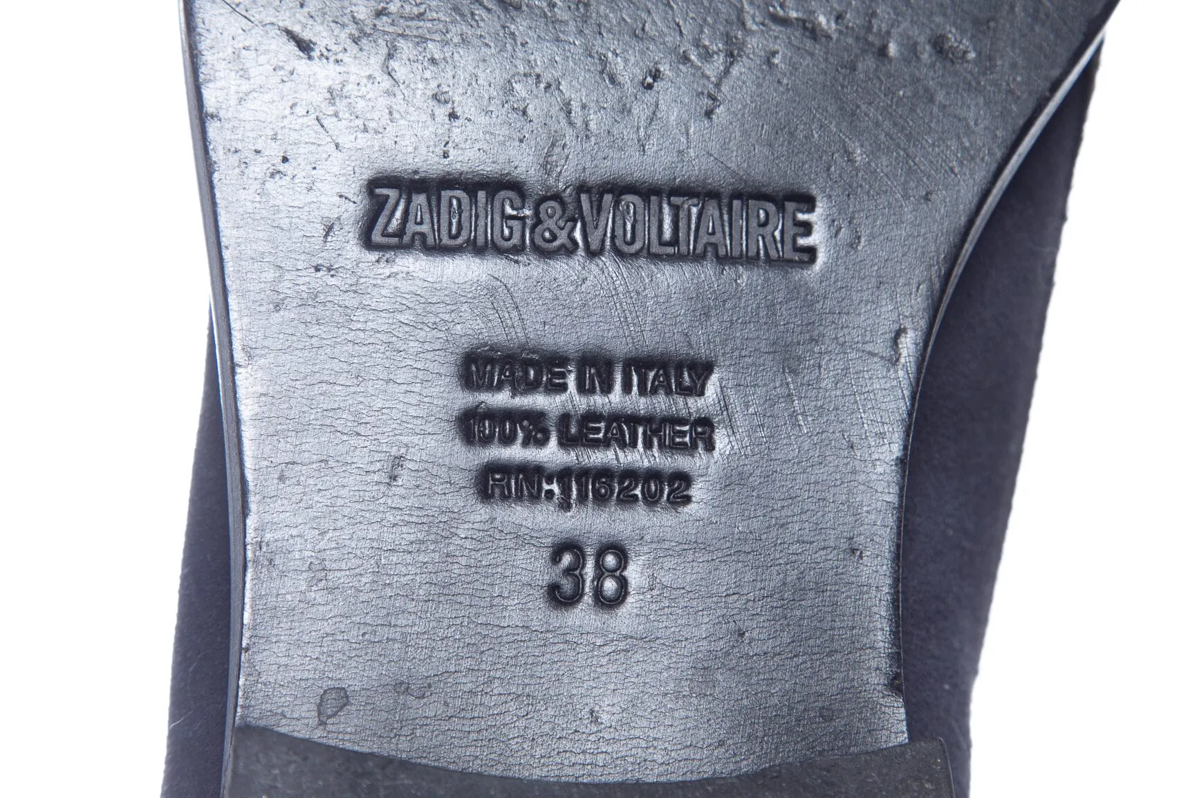 Zadig & Voltaire Black Suede Stud Booties SZ 38