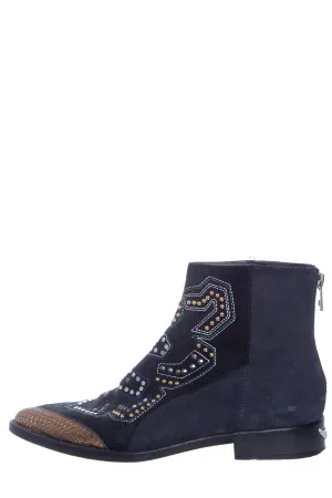 Zadig & Voltaire Black Suede Stud Booties SZ 38