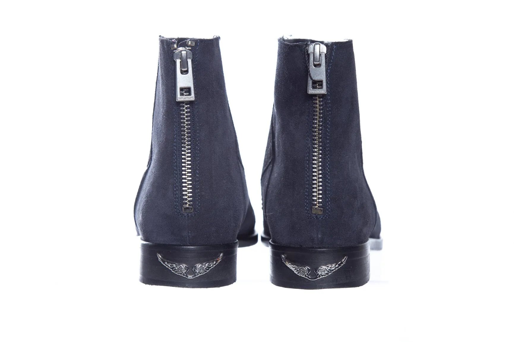Zadig & Voltaire Black Suede Stud Booties SZ 38