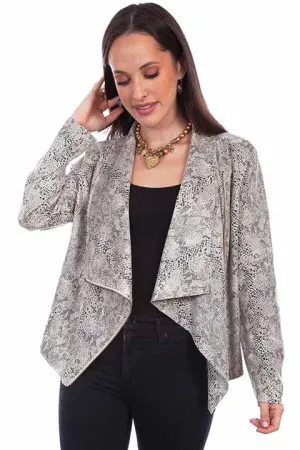 Zip Drape Cross-over Jacket
